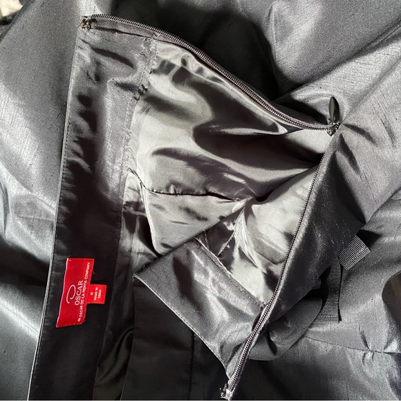 ❌NFS Vintage Y2K Oscar De La Renta Coquette Pleated Midi Skirt Rosette 8 - Picture 15 of 16